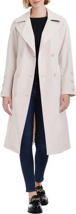 Kate Spade New York double breasted trench coat in Sesame Cake at Nordstrom, Size Large