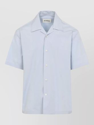 Jil Sander cotton bowling collar short sleeve shirt