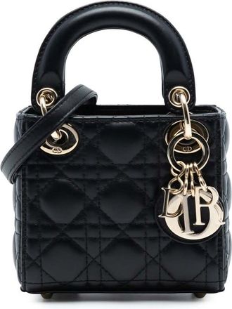 Dior Pre-owned Dior Micro Lambskin Cannage Lady Dior Ladies 15-MA-1211