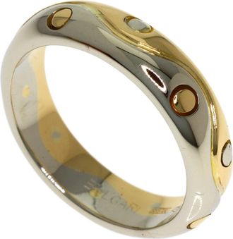 Bulgari Yellow Gold (18K) White Gold (18K) Band Ring (Pre-Owned)