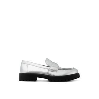 Tory Burch Klassieke Metalen Logo Loafers - Dames - Loafers - Grijs - 39 1/2 EU - Schoenen