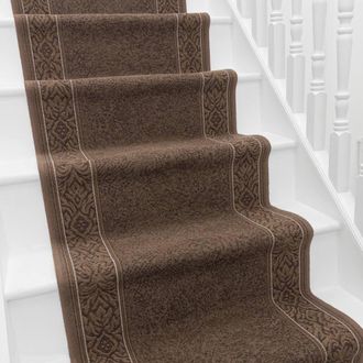 Runrug Stair Runner Carpet - Durable, Non-Slip, 5.4mm - St Tropez in Dark Brown | Size: 100 cm x 690 cm