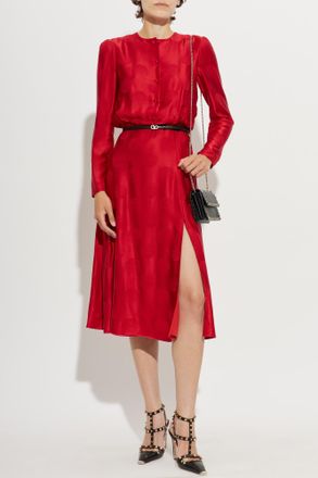 Valentino Garavani Silk Dress, Womens, Red