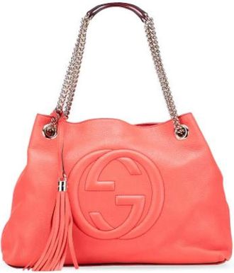Gucci Pre-owned Shoulder Bags, female, Pink, Size: ONE SIZE Pre-owned Vintage Shoulder Bag