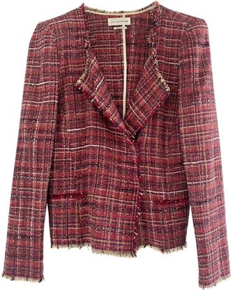 Isabel Marant Etoile Red Tweed Jacket Size 38