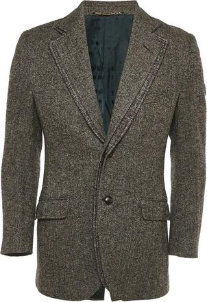 Dolce & Gabbana Blazer monopetto a fantasia - Marrone