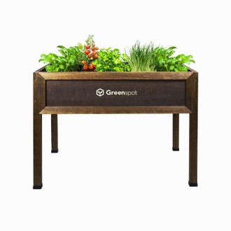 OEM Jardinera Elevada Para Balc&oacute;n, Terraza Y Jard&iacute;n 110x55x80cm - Herbario De Madera Con Patas - Jardinera Con Patas Para Flores, Hierbas, Verduras - Jard