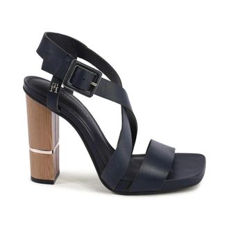 Tommy Hilfiger High Heel Sandals, female, Blue, 8 UK, Blue Block Heel Sandals