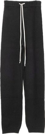 Rick Owens Straight Trousers, female, Black, XS, Knit Trousers