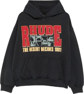 Rhude Sweatshirt - Heren - Hoodies - Zwart - XL - Katoen - Hoodies & sweatvesten