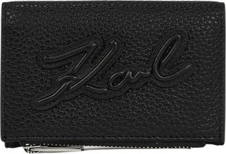 Karl Lagerfeld K/Skuare Portemonnee - Dames - Portefeuilles - Zwart - ONE Size - Leer - Accessoires