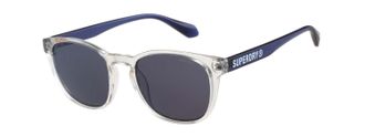 Superdry Sonnenbrille SUPERDRY Modell 996097, Herren, transparent, blau, matt, transparent, Sonnenbrillen Sonnenbrille, Form Karree/Soft, Logoschriftzug auf B&uuml;