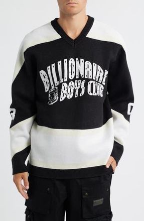 Billionaire Boys Club BB Puck V-Neck Jersey Sweater in Black at Nordstrom Rack, Size Xx-Large
