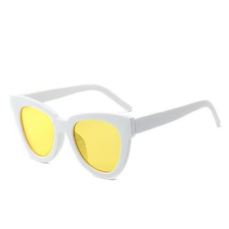 Generic Large Frame Sunglasses Men Women Outdoor Vacation Sports Sun Glasses(White)