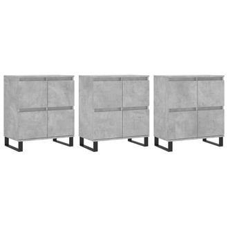 Berkfield Home Sideboards 3 pcs Concrete Grey Engineered Wood