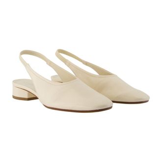 Aeyde Womens Dua Sling-Back Heel White Calfskin
