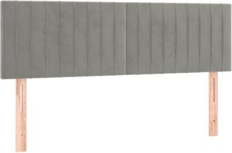 vidaXL Cabeceros 2 Unidades Terciopelo Gris Claro 72x5x78/88 Cm Vidaxl