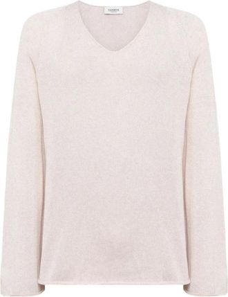 Laneus V-hals Truien - Heren - V-hals truien - Beige - M - Truien & Vesten