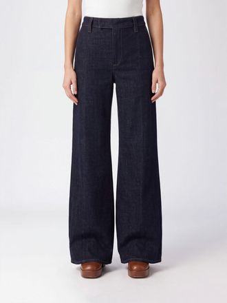 Brunello Cucinelli Jeans The Kick It a vita alta con gamba larga in denim