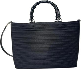 Gucci Pre-owned Tote Bags, female, Black, Size: ONE SIZE Pre-owned Leather Tote Bag