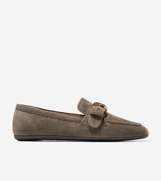 Cole Haan Womens Grand Ambition Alette Buckle Loafers - Green Size 10.5