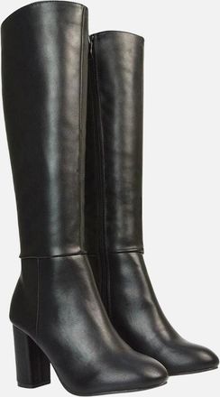XY London Womens XY London Womens/Ladies Jen Zipped Heeled Knee-High Boots - Black - Size: 8