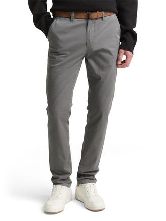 Tom Tailor Denim Chinohose TOM TAILOR DENIM, Herren, Gr. 30, L&auml;nge 34, grau (castlerock grau), Obermaterial: 97% Baumwolle, 3% Elasthan, schmal lang, Hosen Chinohose, 