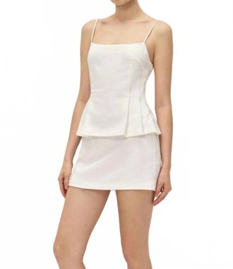 Elodie Ellery Mini Skirt In White