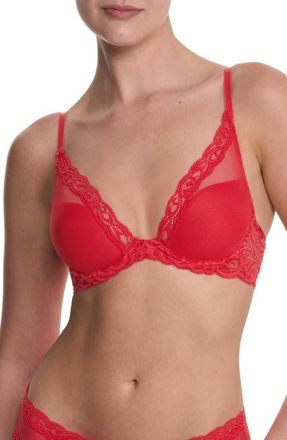 Natori Feathers Plunge T-Shirt Bra in Bonfire at Nordstrom, Size 34Dd