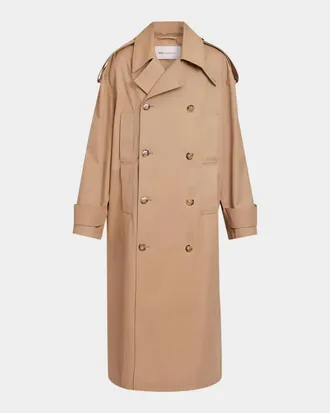 Ami Cotton Gabardine Trench Coat