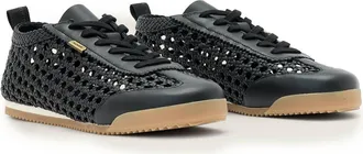 AllSaints Kenny Woven Runner Sneaker in Black at Nordstrom, Size 9