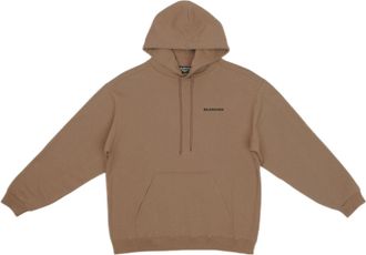 Balenciaga Back Logo Hoodie Regular Fit Brown 600583TMVF57761