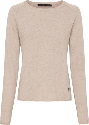 BTF-CPH Btfcph - Fijngebreide Kasjmier Merinowol Pullover - Dames - Truien - Beige - Maat: 2XL Wol