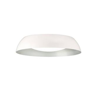 Netlighting Argenta Flush Ceiling Large LED 3000lm White Silver White Acrylic