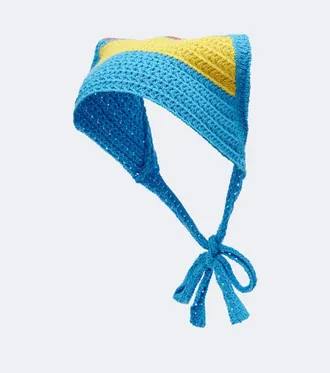 Poss&eacute; Tammy striped cotton head wrap