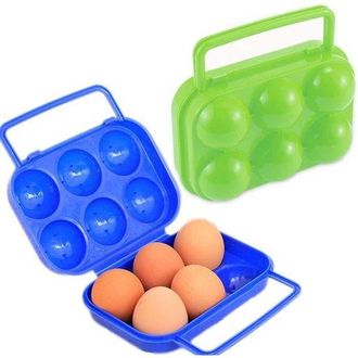 No Brand Caja De Pl&aacute;stico Plegable Y Port&aacute;til De Dos Piezas Para Huevos, De 15,5 X 15 Cm
