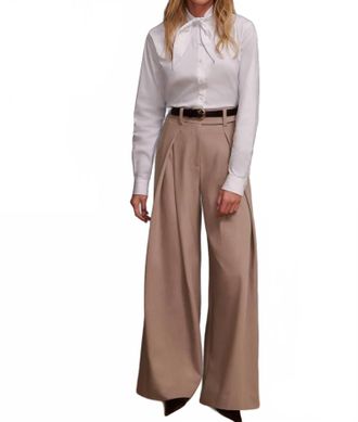 Favorite Daughter Pleats For Days Pants In Mocha