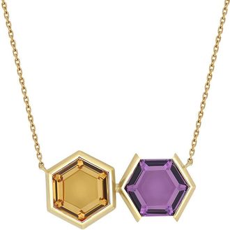 Bony Levy 14K Color 14K 7.99 Ct. Tw. 2 Amethyst Pendant Necklace