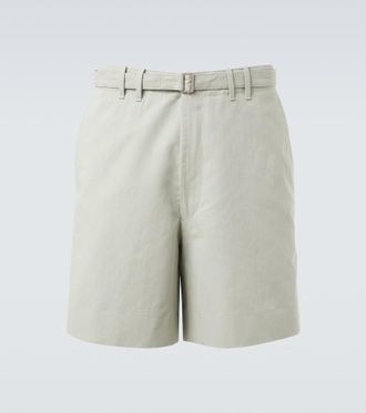 St&ograve;ffa St&ograve;ffa Belted cotton and linen shorts