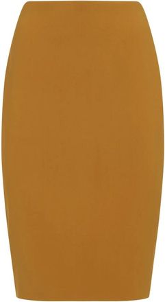 Saint Laurent Pencil Skirts, female, Orange, S, Pencil Skirt in Satin