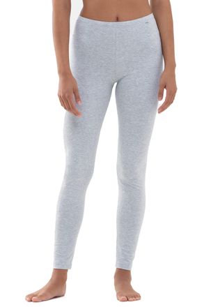 Mey Leggings MEY Cotton Pure, Damen, Gr. 40, N-Gr, grau (light grau melange), Single Jersey, Obermaterial: 94% Baumwolle, 6% Elasthan, lang, Hosen Legging