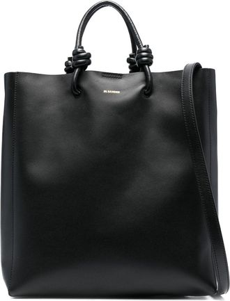 Jil Sander knot-detail leather tote bag - women - Calf Leather - One Size - Black