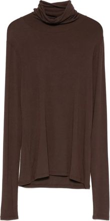 Dorothee Schumacher Top con collo a lupetto e maniche lunghe - Marrone