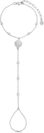Ettika Santorini Shell Hand Chain in Silver at Nordstrom