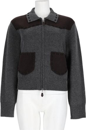 Guest In Residence Charcoal Zippered Cashmere-Blend Sweater
