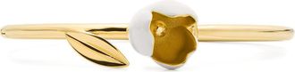 Kate Spade New York golden bloom flower bangle bracelet in White. at Nordstrom
