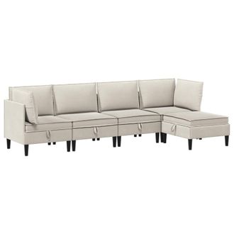 vidaXL Juego De Muebles De Sal&oacute;n 5 Uds. Avena Tela Vidaxl