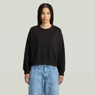 G-Star Premium Core Cropped Loose Sweater - Zwart - Dames