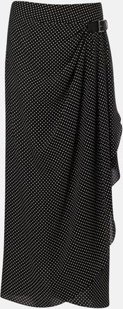 Tom Ford Polka-dot silk midi skirt
