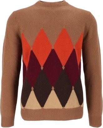 Ballantyne Girocollo Pullover - Knitwear - Hombre - Marr&oacute;n - XL